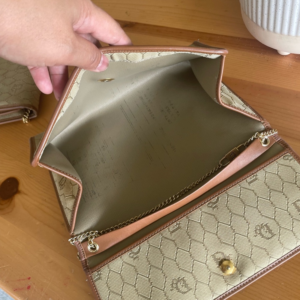 Authentic Dior vintage clutch or crossbody bag💛🤎💛💛 - Picture 7 of 15